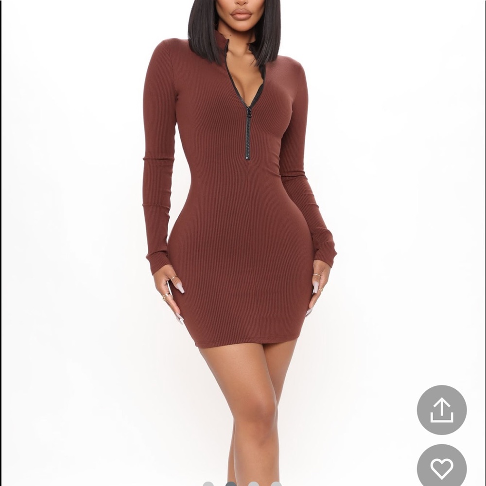 Mini dress brown